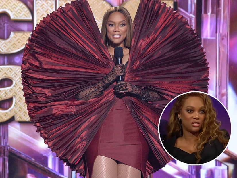 Tyra Banks Reacts To Going Viral For 'Jurassic Park' Look on DWTS