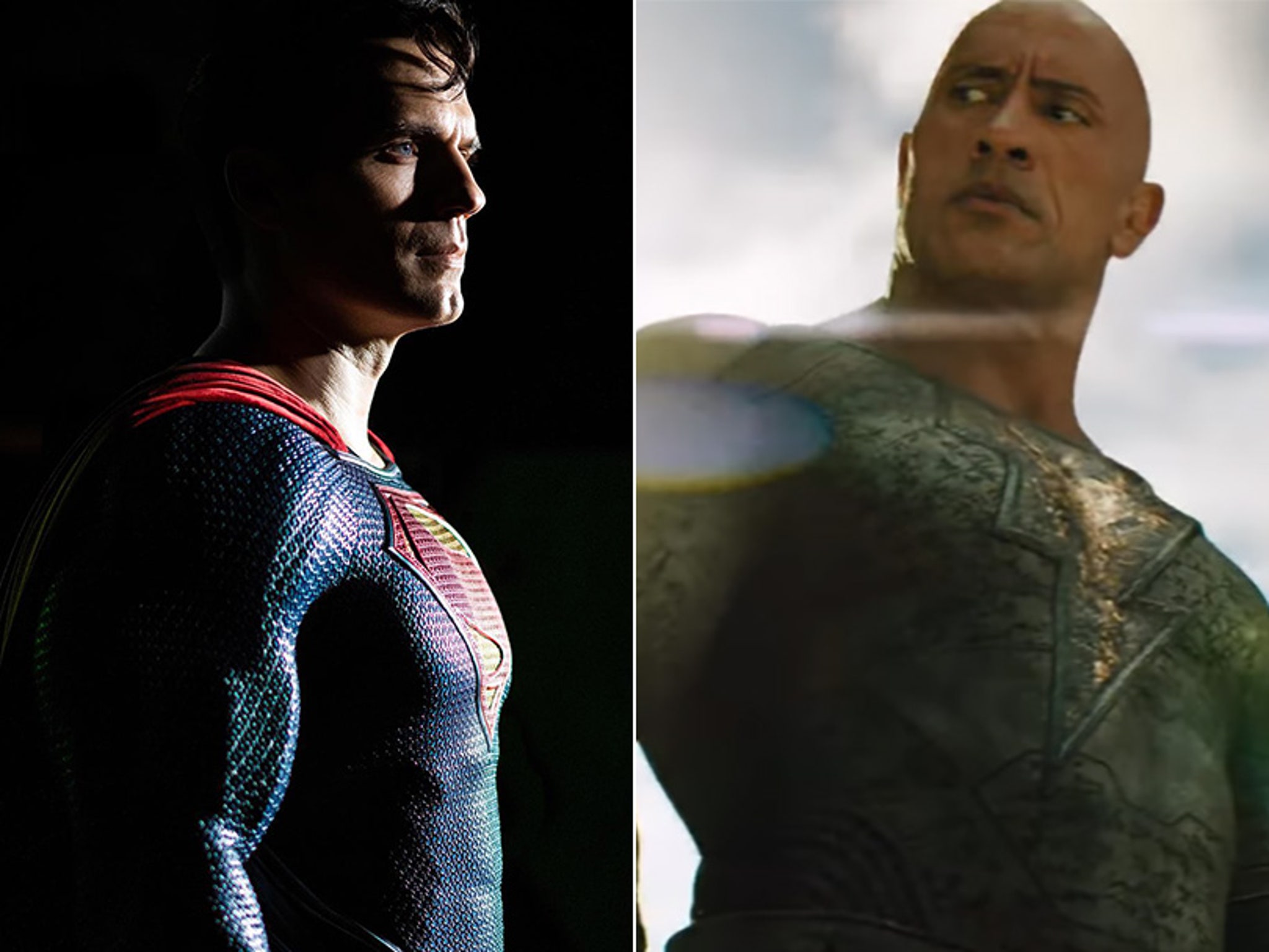 Can Black Adam Beat Superman? Dwayne Johnson Vs Henry Cavill Movie -  GameRevolution