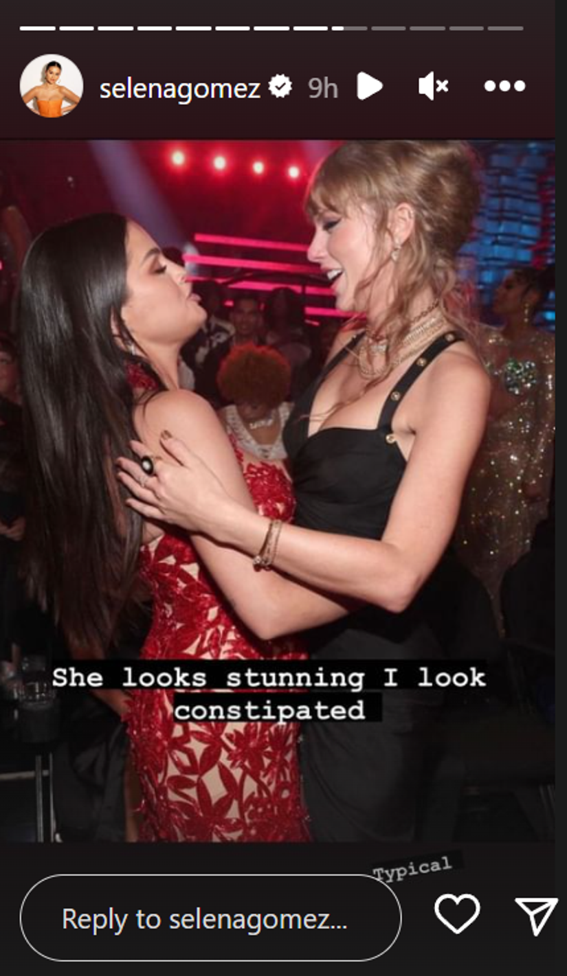 Selena Gomez Jokes About Looking 'Constipated' Next To Taylor Swift