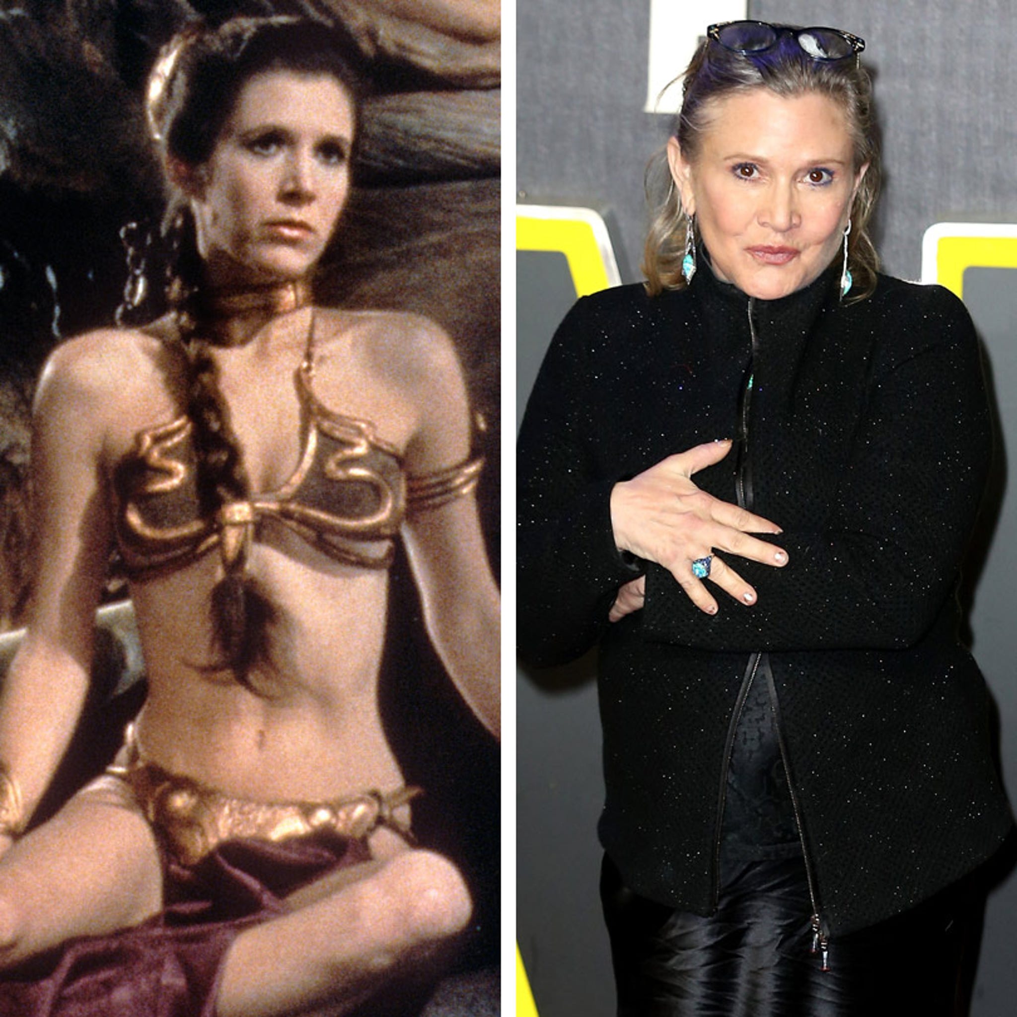 Carrie fisher nipple slip