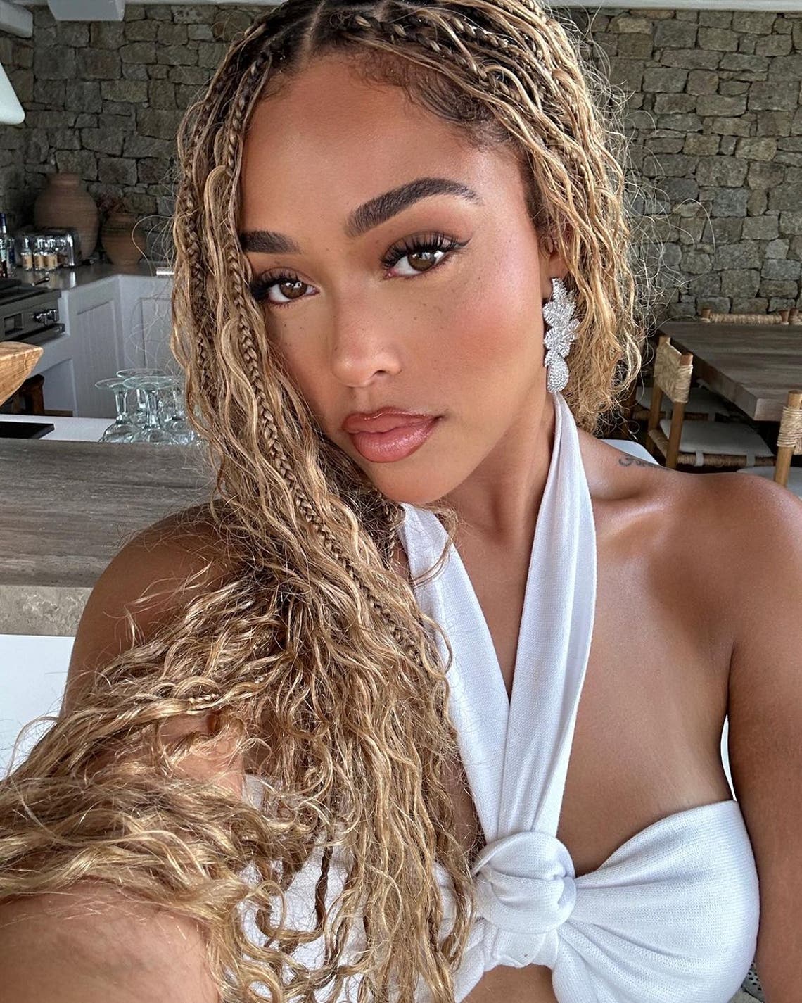 Inside Jordyn Woods' Swimsuit-Filled Greece Getaway