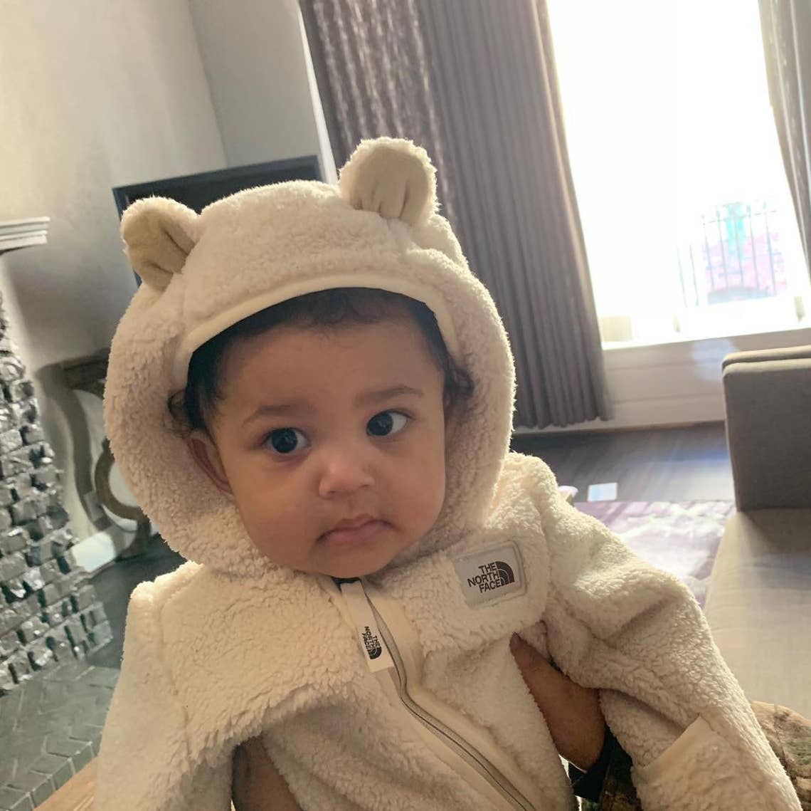 "ITS MY QUEEN ,MY HEART, MY AIR , MY EVERYTHING. STORMI’S BIRTHDAY TODAY. I LOVE U SO MUCH BABY. U THE SMARTEST AND LOVING BABY EVER. UR SPIRT KEEPS ME GOING EVERY DAY ME AND UR MOMMY LOVE U AND CANT WAIT TO SHARE MORE BEAUTIFUL DAYS WITH U. HAPPY BDAYY STORMIII LETS RAGE" Travis Scott