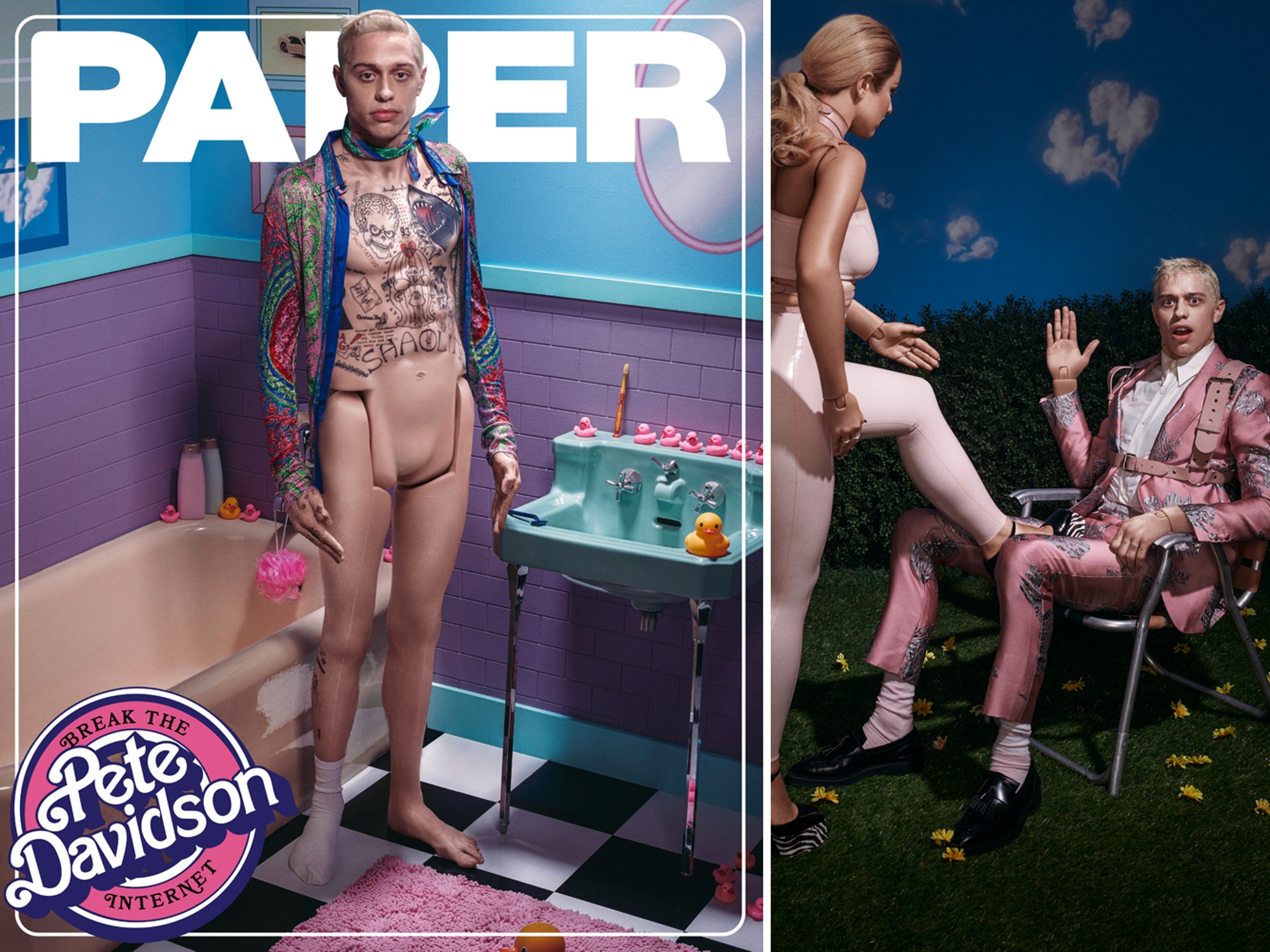 Pete Davidson Is a Nude Ken Doll for Paper Magazine, Talks Ariana, Dating  and More