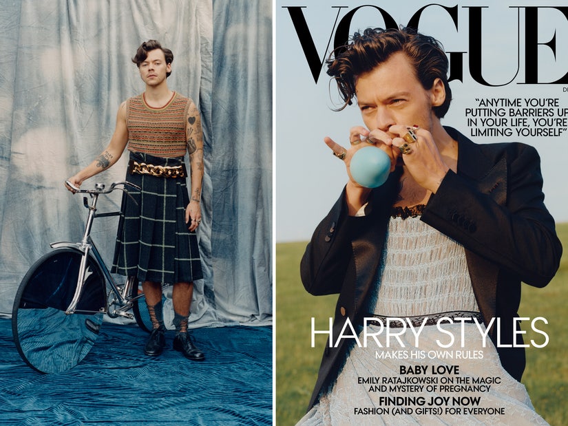 Harry Styles Rocks Gucci Dress As Vogue's First Solo Male Cover Star