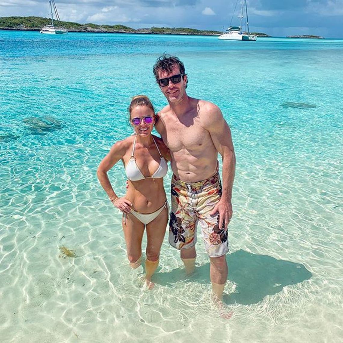 "Happiness and then some. 😊#bahamas #exumas #mylove #grateful" Trista and Ryan Sutter
