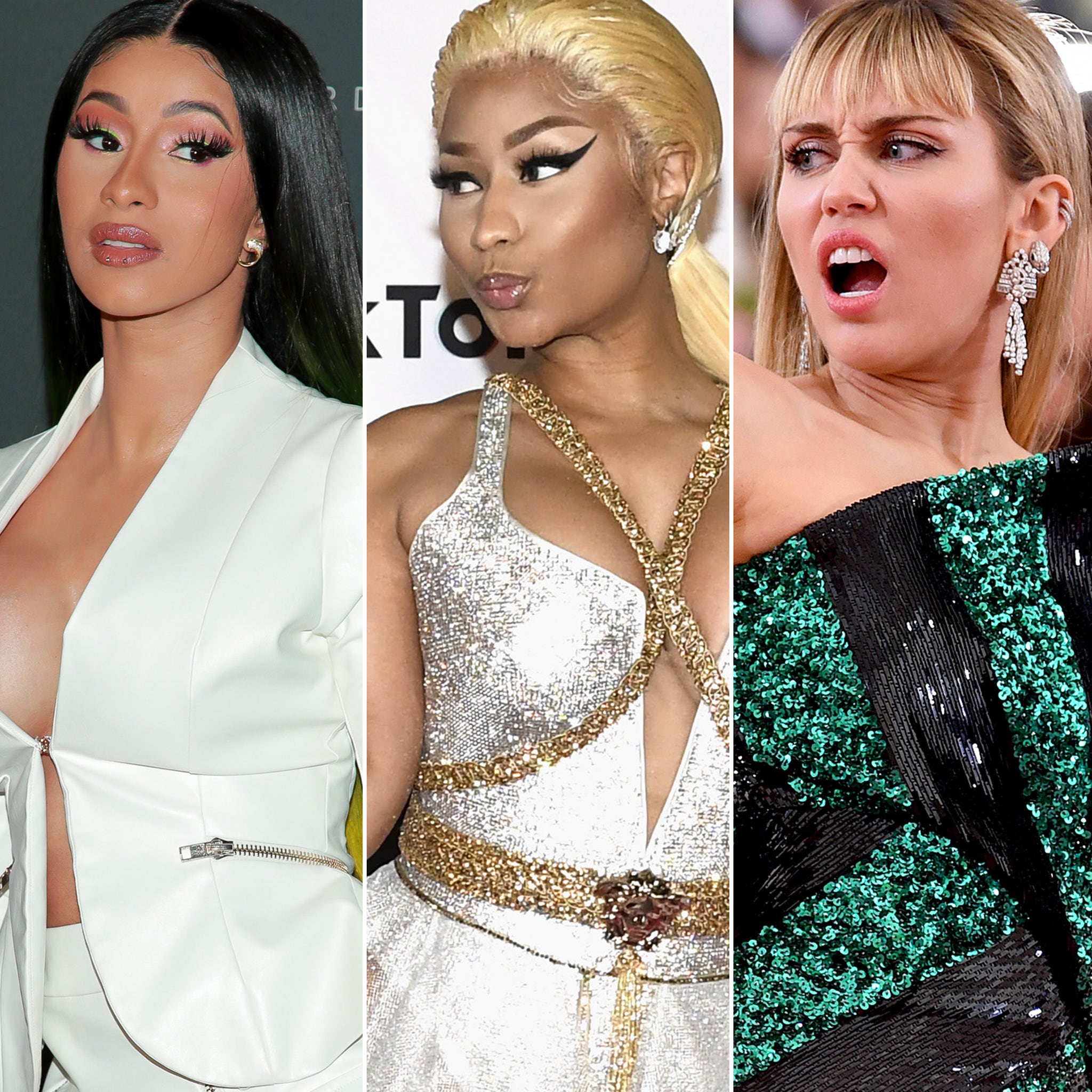 2048px x 2048px - Miley Cyrus Chooses Sides Between Nicki Minaj and Cardi B in New Rap
