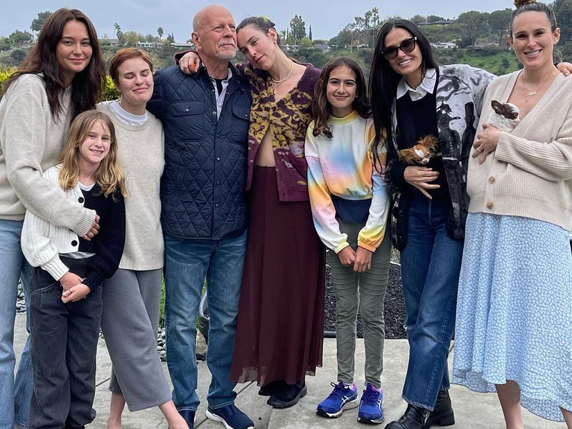 Bruce Willis Spends Easter With Big, Blended Family