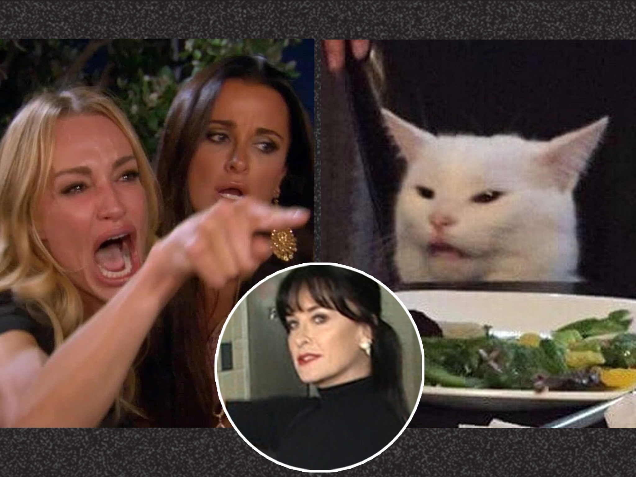 Kyle Richards Has No Clue What Woman Yelling At Cat Meme Is About