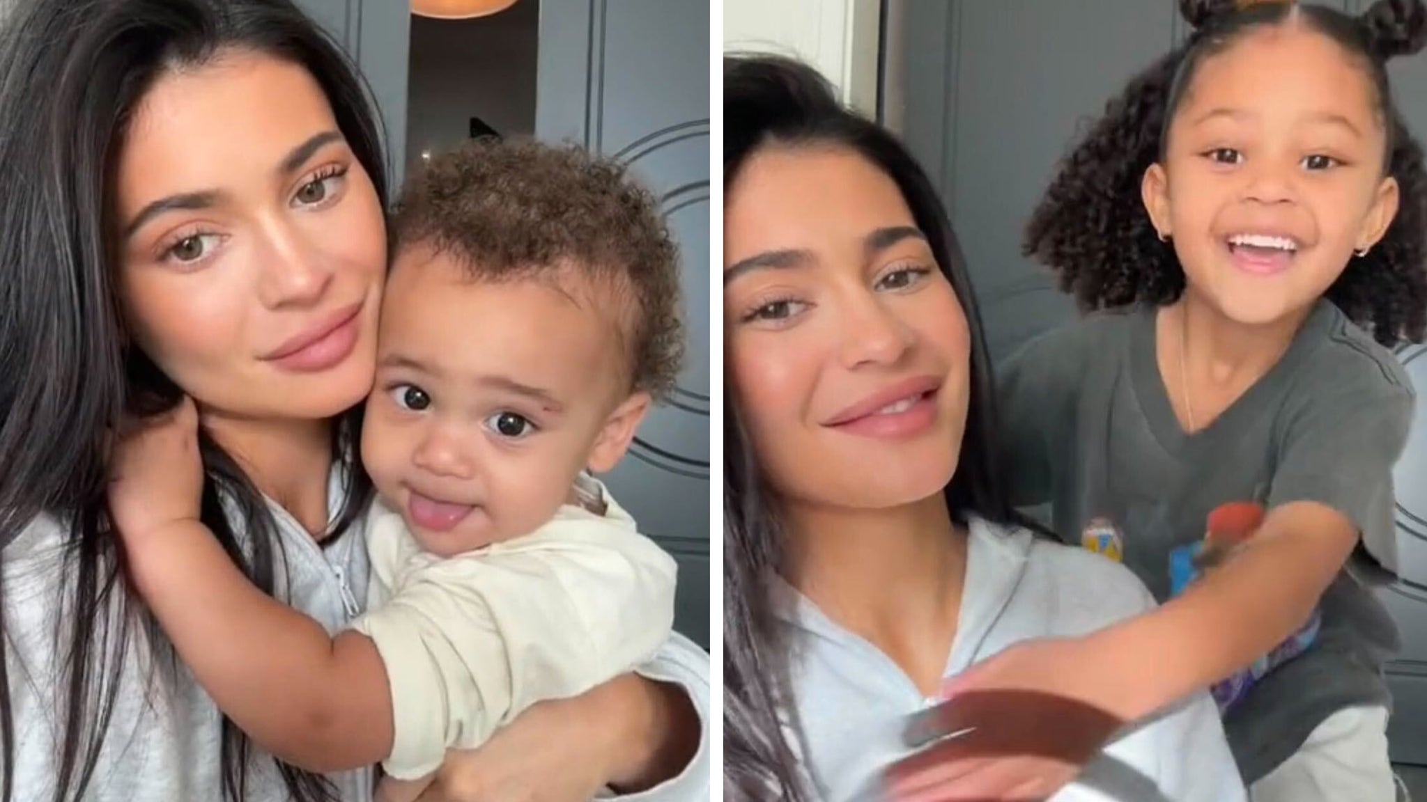 Kylie Jenner's Kids Stormi and Aire Crash Mom's Latest TikTok Video