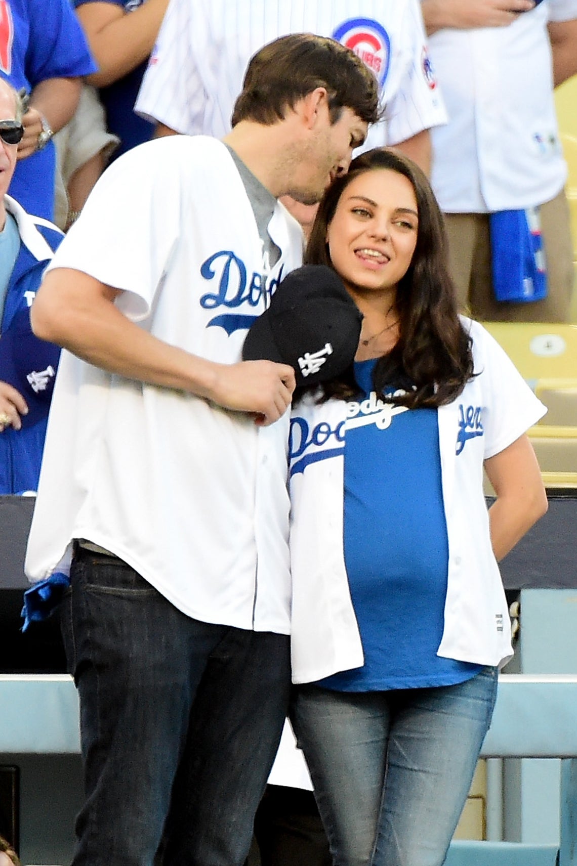 Ashton & Mila's Dodgers Game PDA
