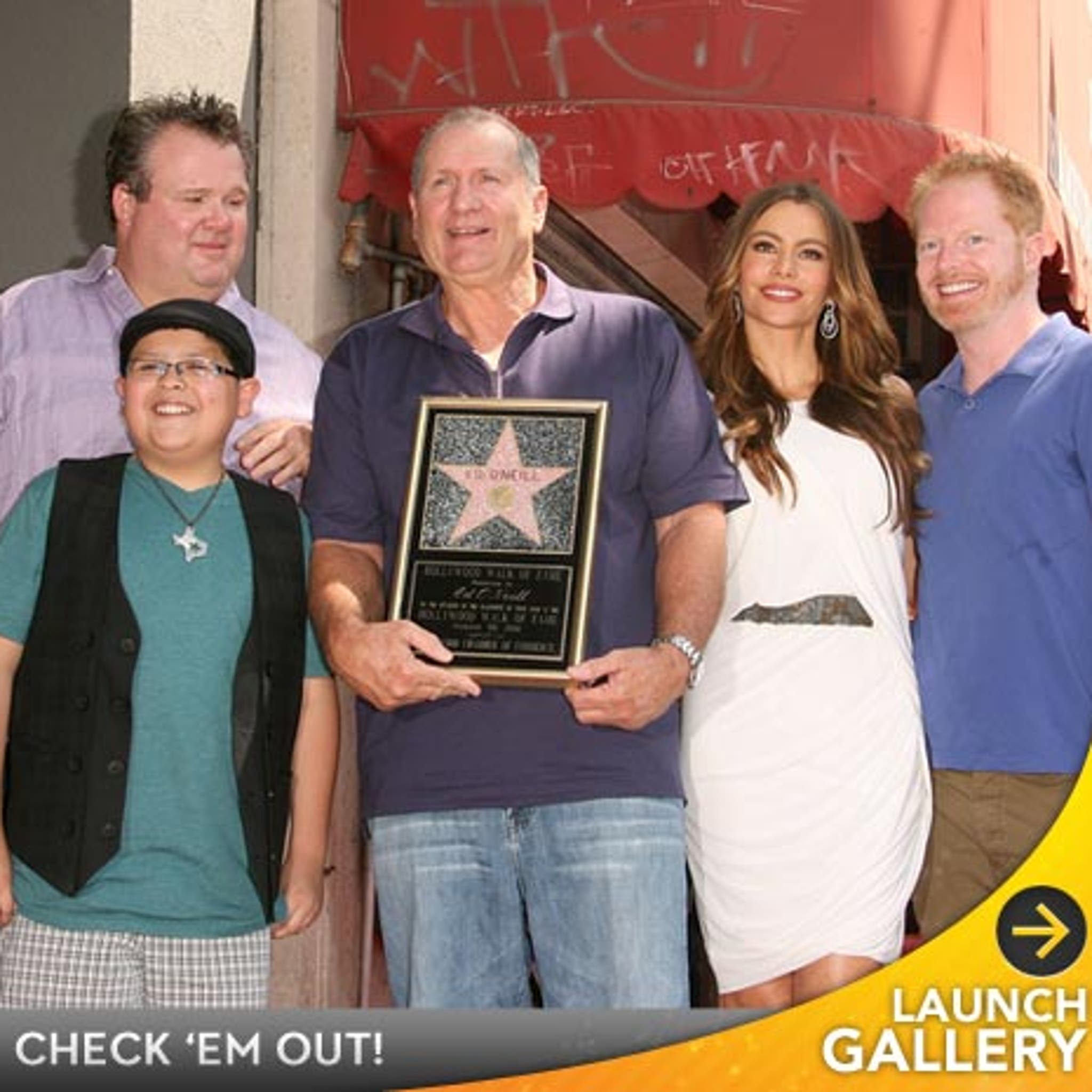 Ed O Neill Receives Star Surrounded By His Wives