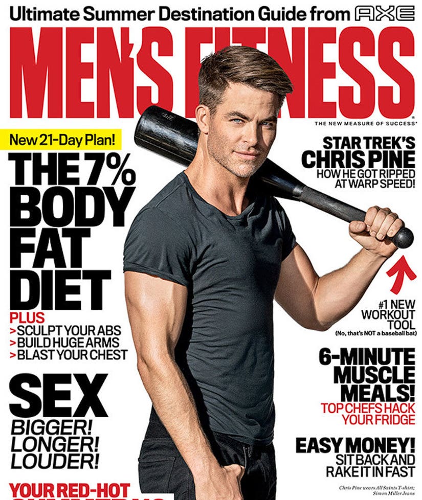 HOT! Chris Pine's Bulging Biceps Steal the Spotlight on Men's Fitness Cover