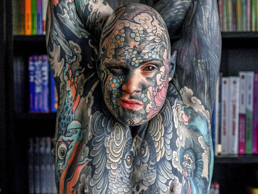 Tattoo addict primary school teacher Freaky Hoody with blackened EYEBALLS  terrifies kids with all-over body art | The US Sun
