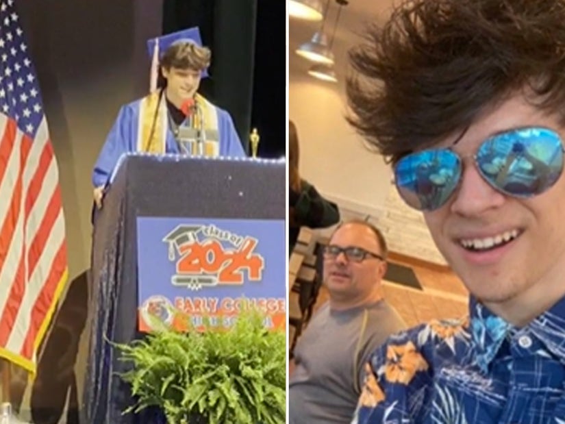 Valedictorian Shocks Crowd by Revealing He Came to Graduation Straight from Father's Funeral