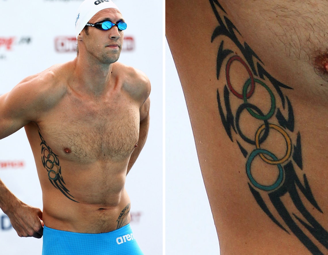 For US Swimmers Olympic Rings Tattoo Is Badge of Honor  The New York  Times