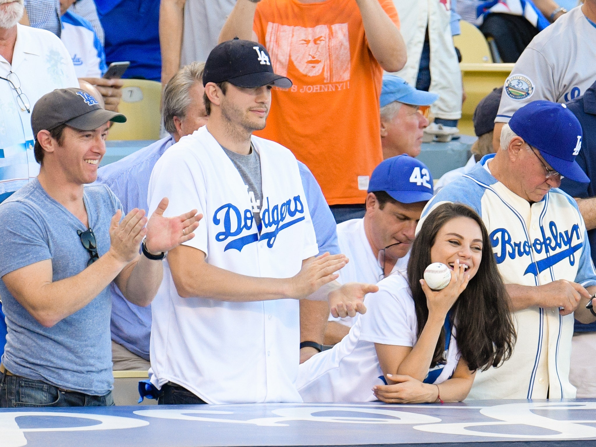 Ashton & Mila's Dodgers Game PDA