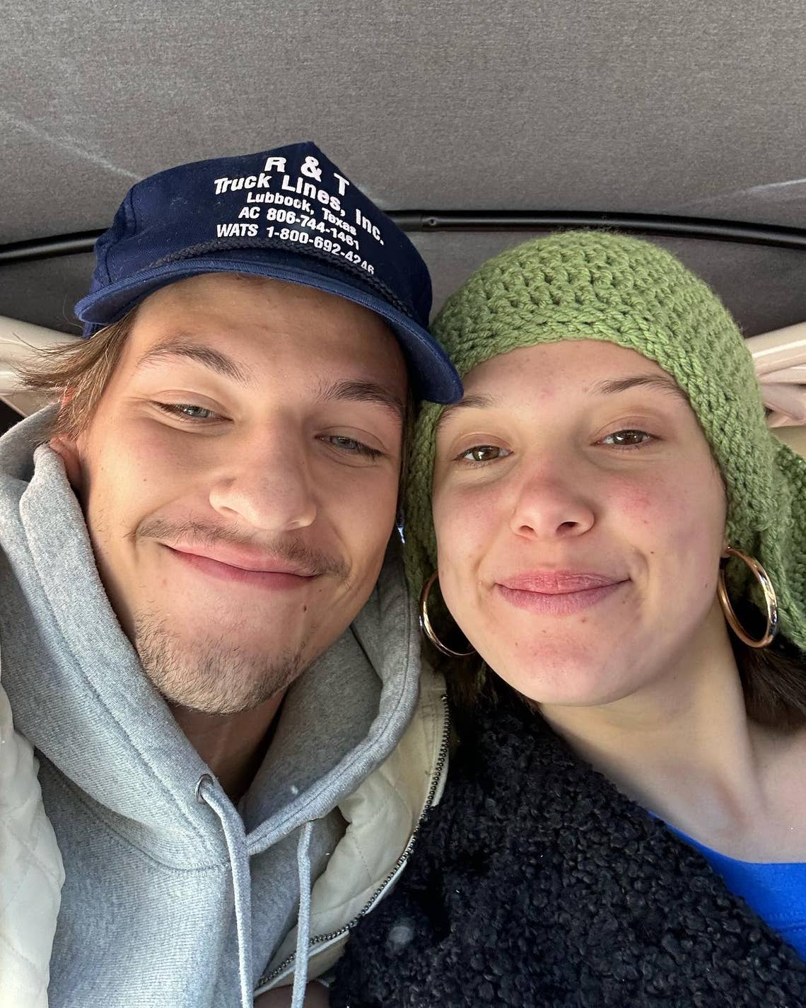 "it’s Friday, I’m in love" - Millie Bobby Brown alongside Jake Bongiovi