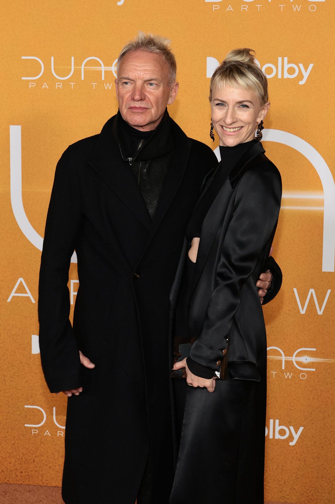 Sting and Mickey Sumner attend the "Dune: Part Two" premiere at Lincoln Center on February 25, 2024 in New York City.