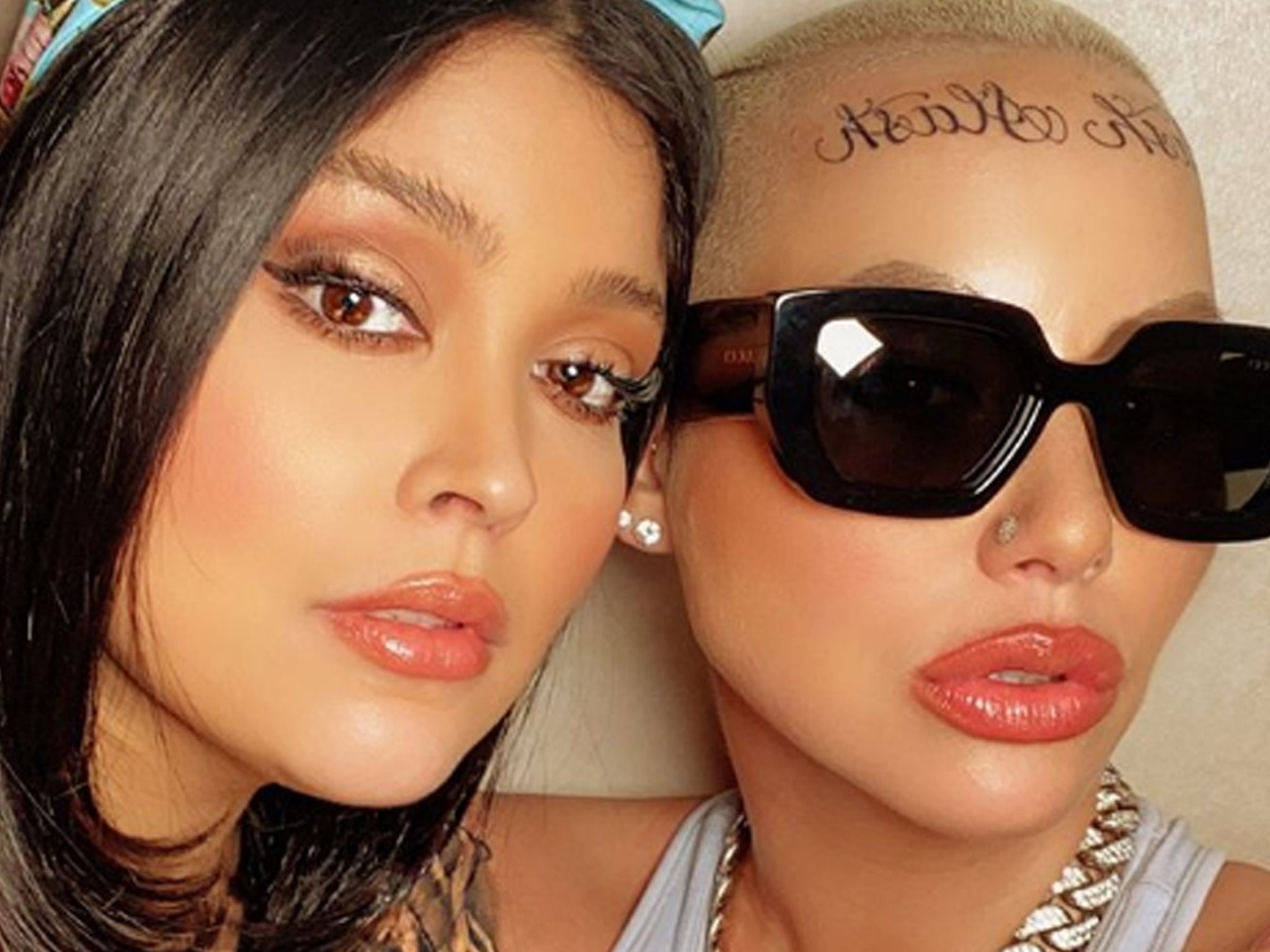 Amber Rose Just Got a Huge Forehead Tattoo PHOTO