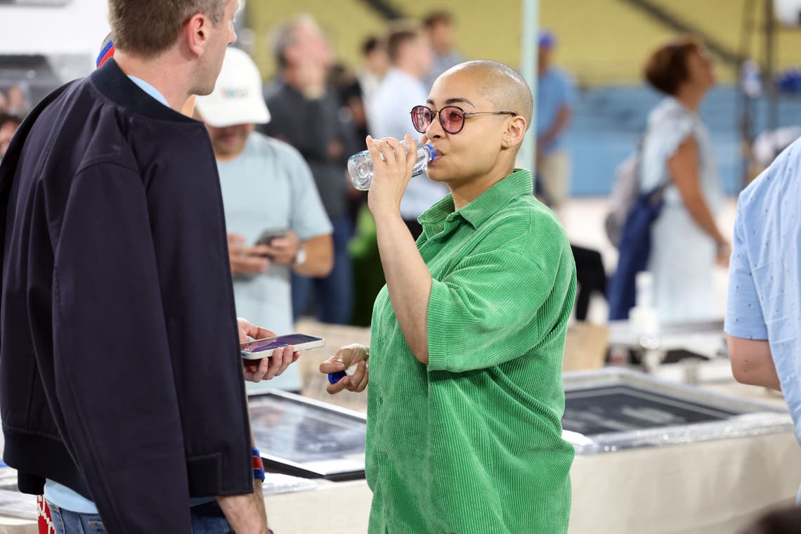 Raven-Symoné with FIJI Water and JUSTIN Vineyards and Winery at Ping Pong 4 Purpose 2023 at Dodger Stadium on July 27, 2023 in Los Angeles, California.