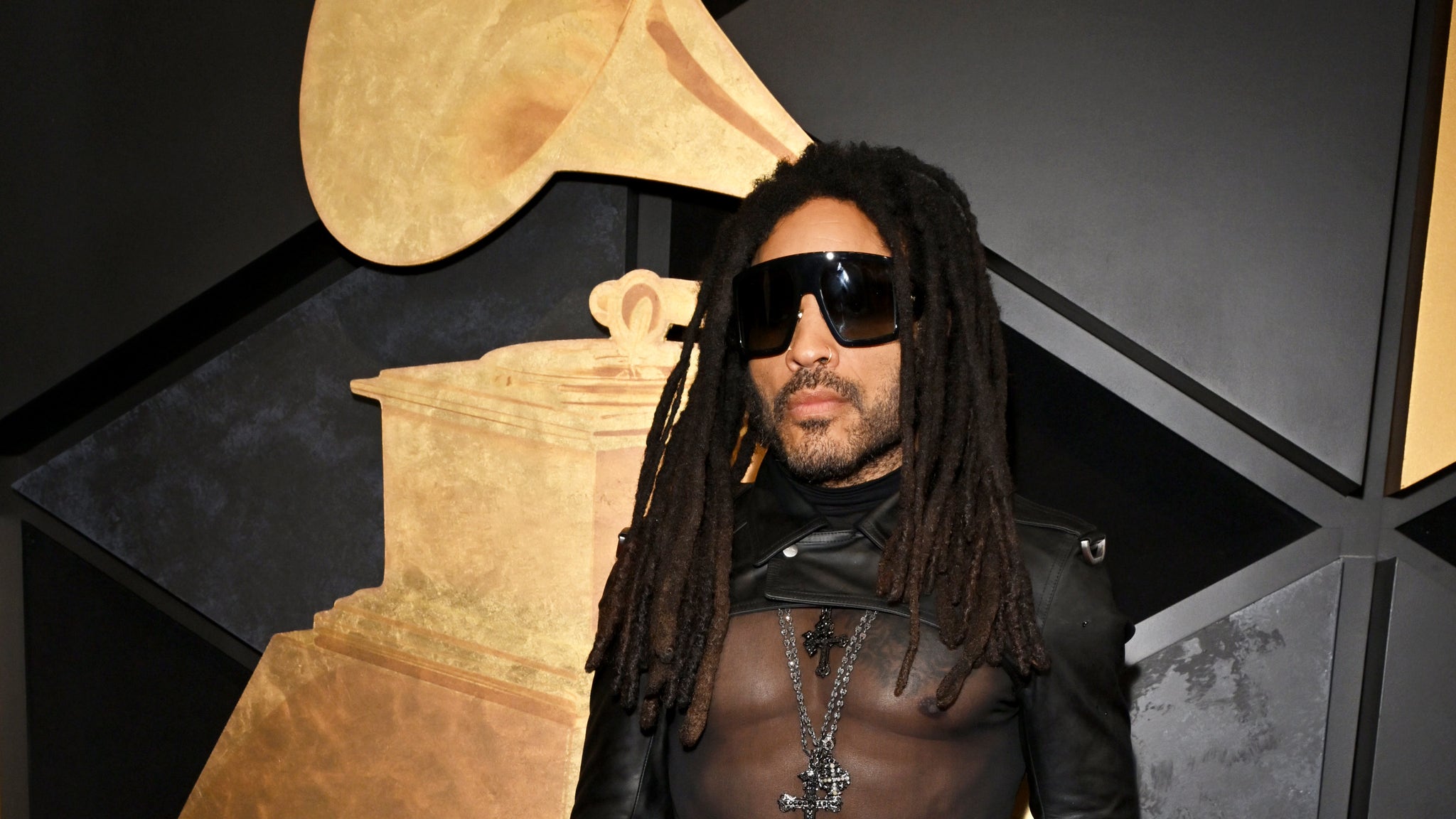 Lenny Kravitz Proves He's Still Fine at 59 In SeeThrough Look at Grammys