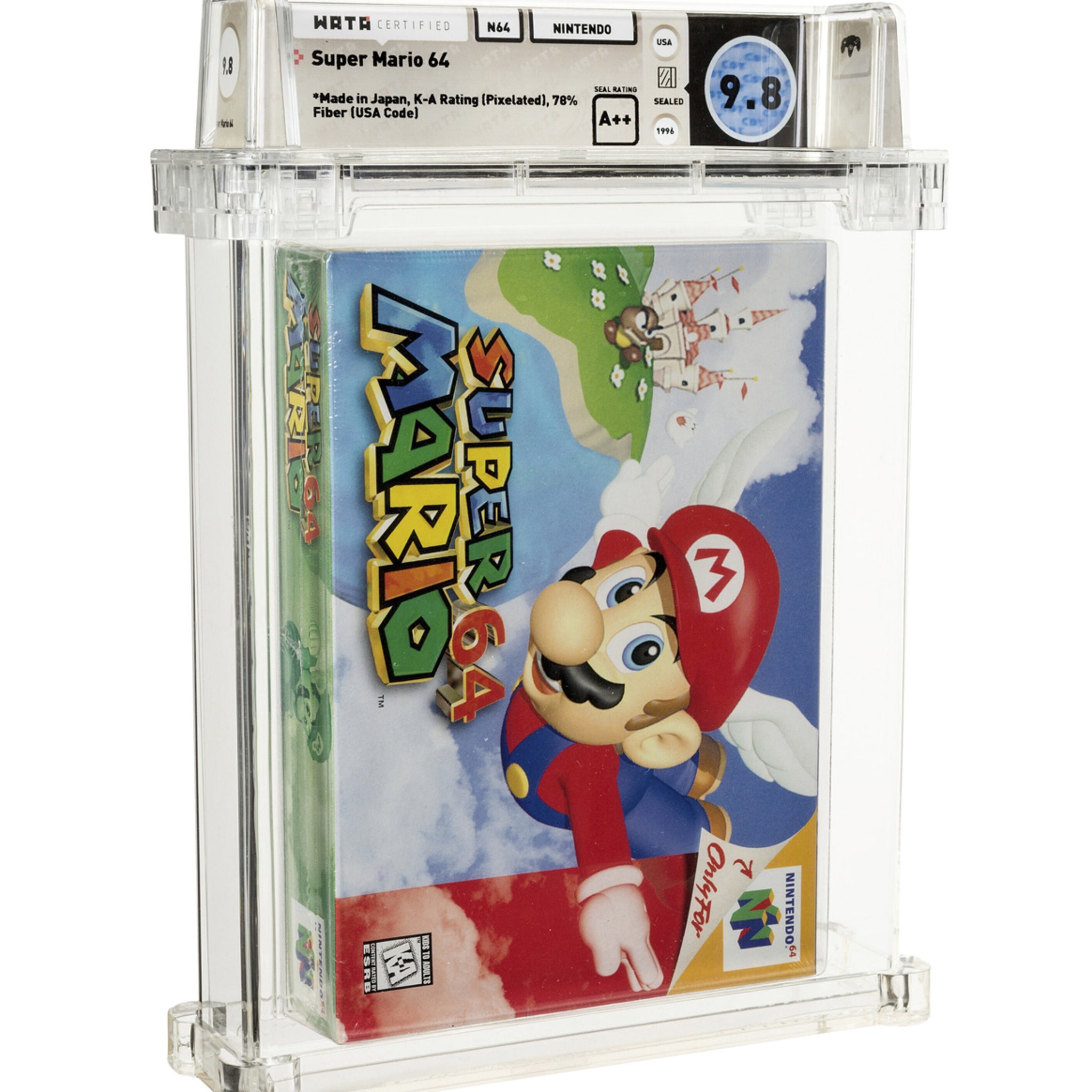 Mint condition Super Mario 64 game sells for record $1.5m, Super Mario