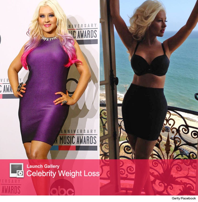 Christina Aguilera Flaunts Major Weight Loss In Bra