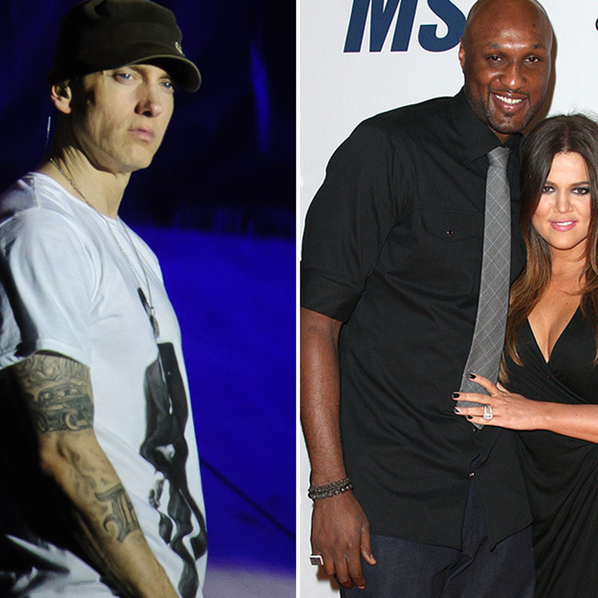 Eminem Disses Khloe Kardashian Lamar Odom In New Single Berzerk