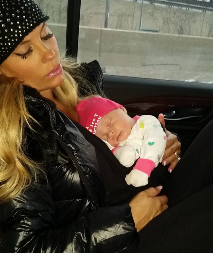 Coco Takes a Nap With Baby Chanel on Set -- She's Getting Big!
