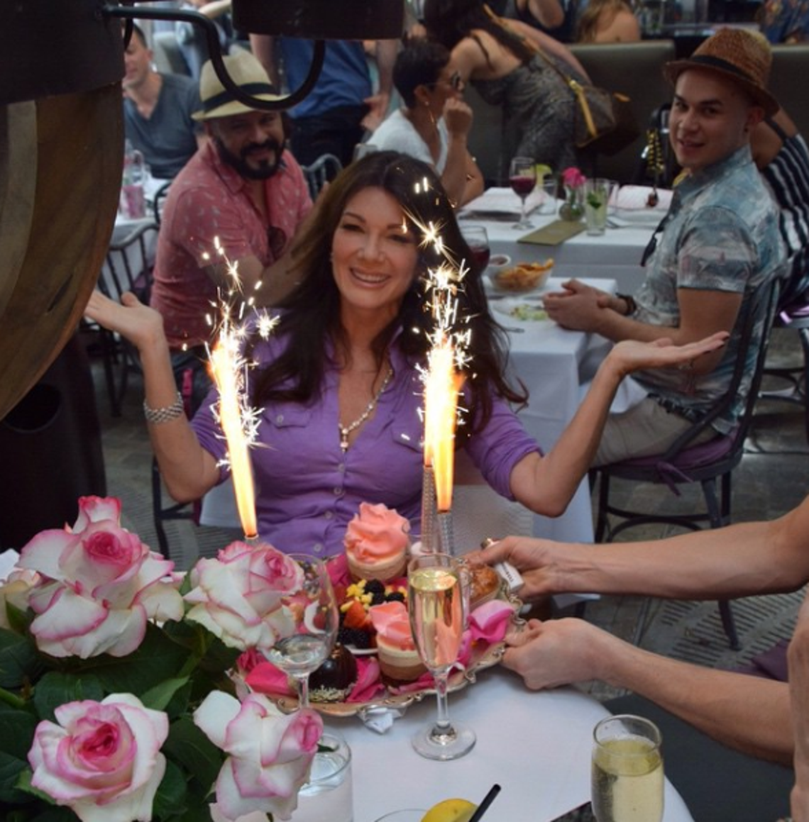 "1 million Twitter followers!! @pumprestaurant, champagne, @lvpsangria, puppies... Couldn't think of a better day!! I love each and every one of you xxx"Lisa Vanderpump March 15th, 2015
