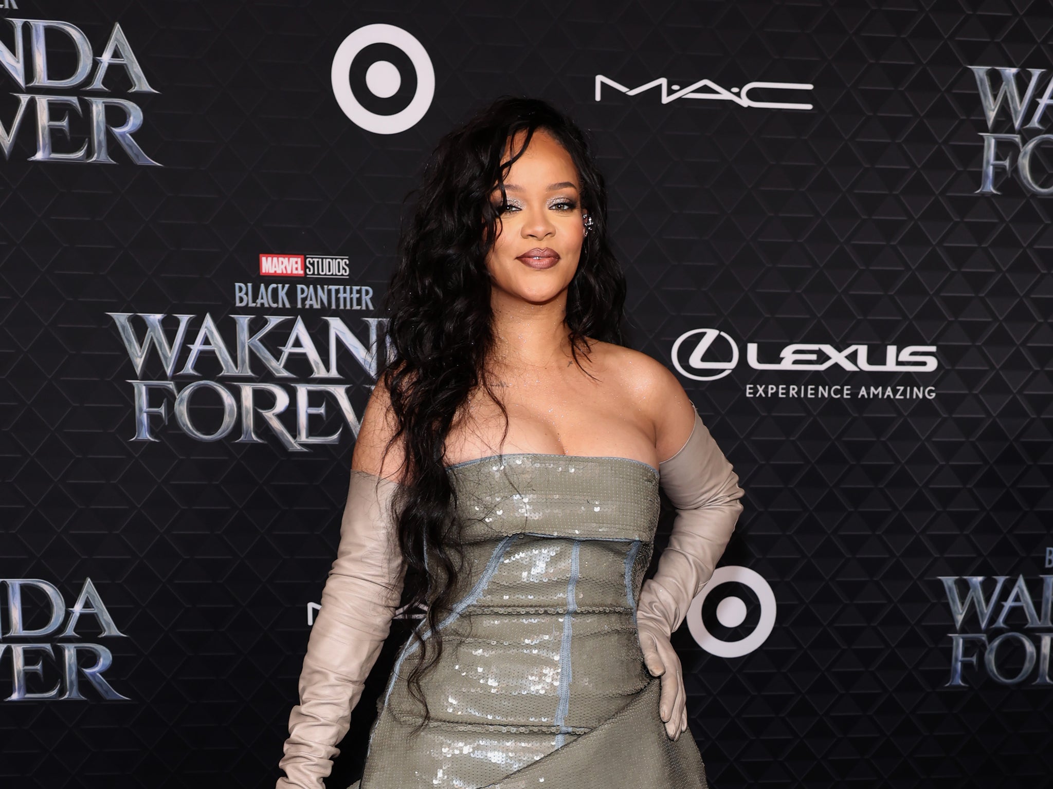 Rihanna Lexus Step-And-Repeat Black Panther: Wakanda Forever Premiere