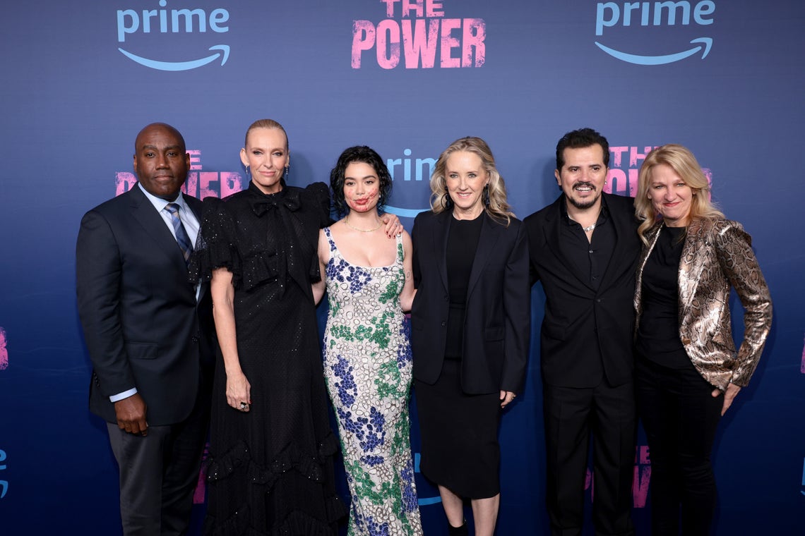 Vernon Sanders, Toni Collette, Auli'i Cravalho, Jen Salke, John Leguizamo and Laura Lancaster attend Prime Video's "The Power" New York Premiere at DGA Theater on March 23, 2023 in New York City.