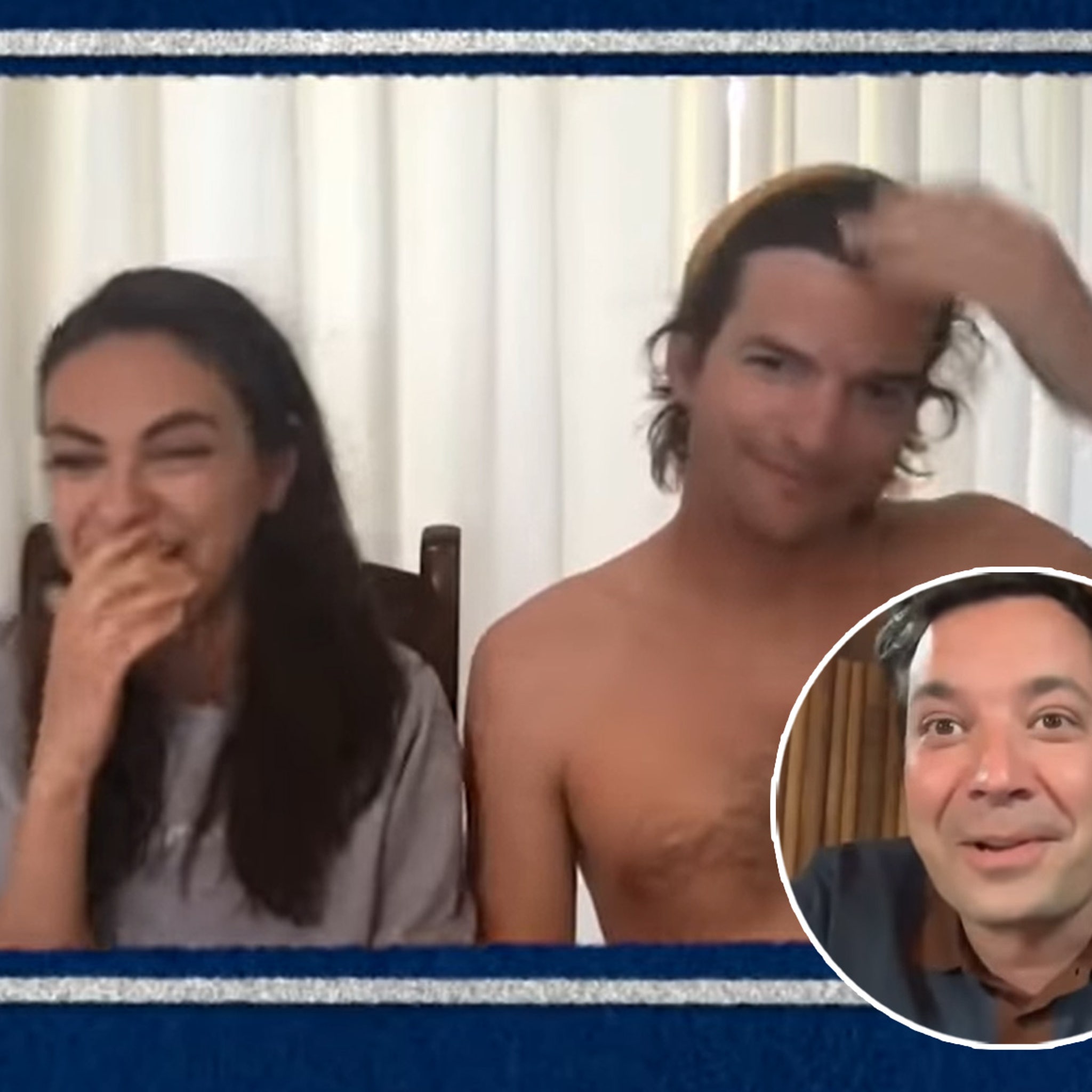 Ashton Kutcher Strips On Tonight Show As Mila Kunis Struggles To Keep Straight Face