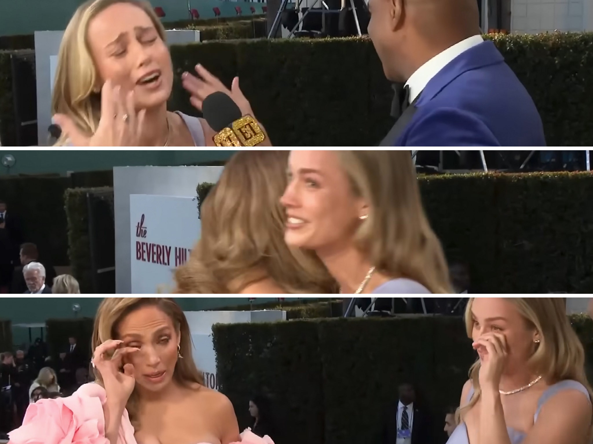 Brie Larson Breaks Down In Tears Meeting Jennifer Lopez at Golden Globes In  Viral Video