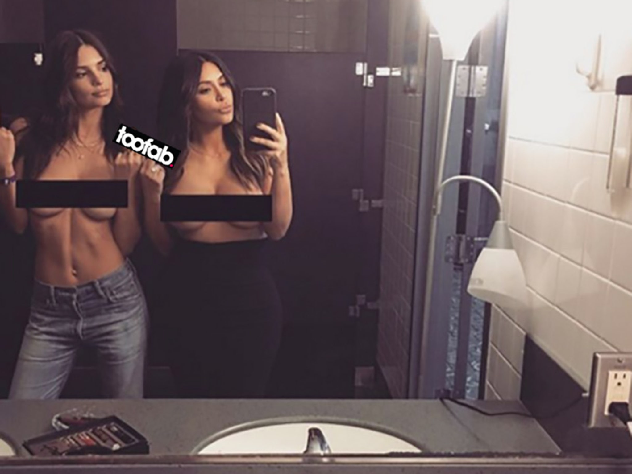 Kim Kardashian Has Nothing to Wear Again, Goes Topless with Emily  Ratajkowski