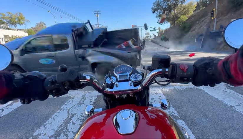 Motorcyclist Captures Terrifying Moment Pickup Truck Flew Into Him During Fatal Crash