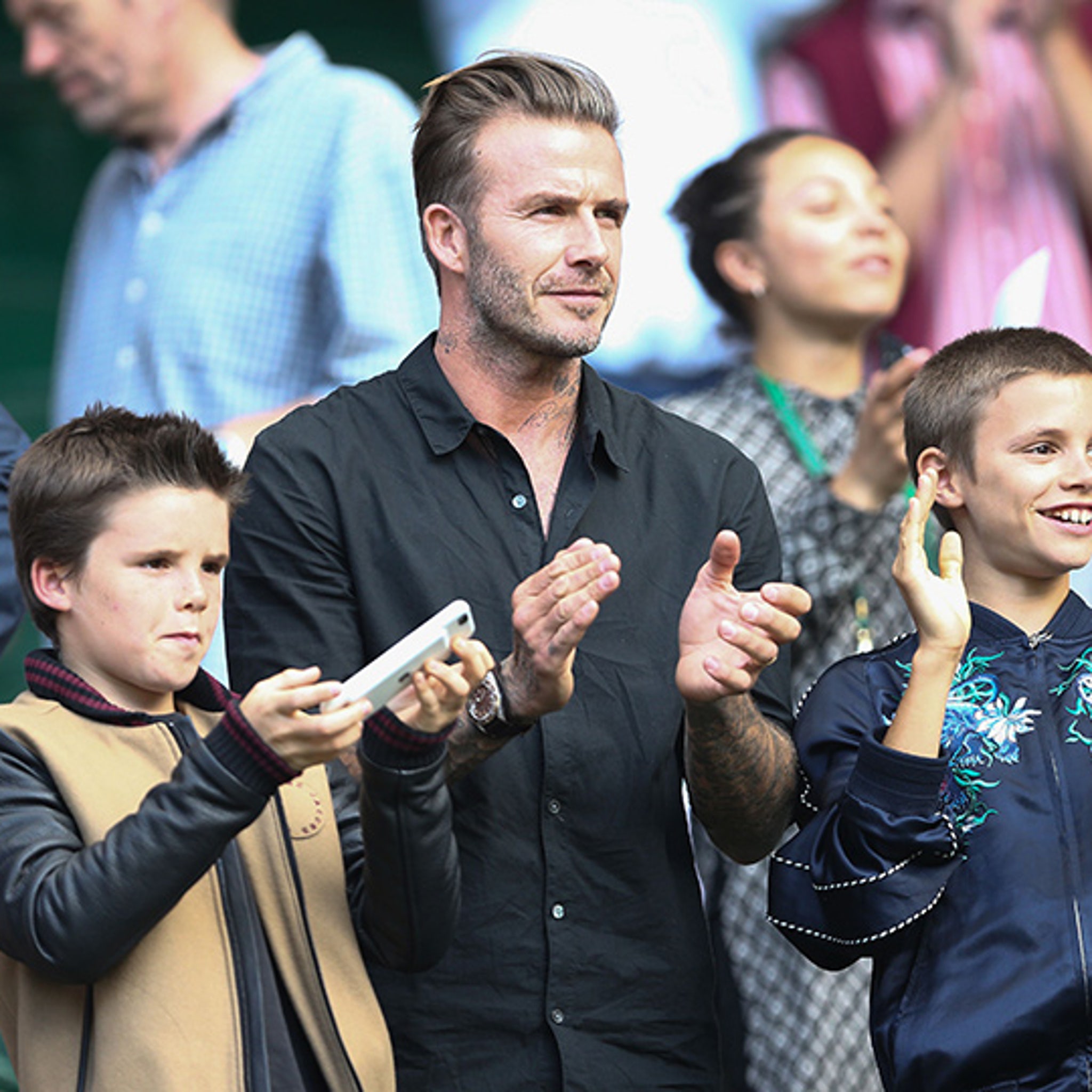 David Beckham Brings Sons Cruz Romeo To Wimbledon