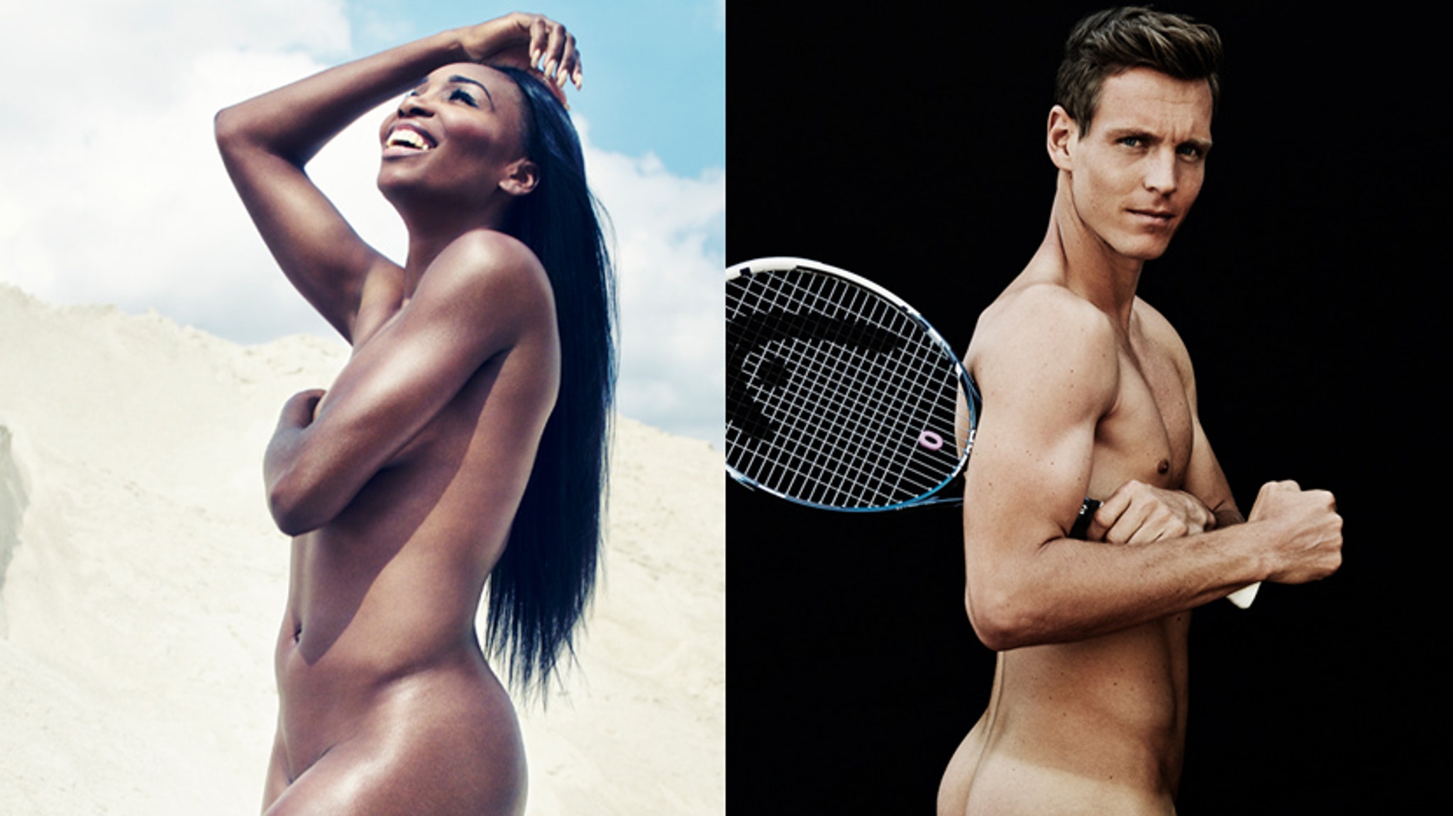 Venus Williams and Tomas Berdych Go Naked for ESPN's Body Issue.