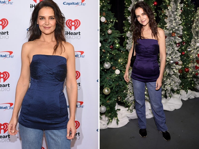 Katie Holmes Stylist Defends Viral Y2k Dress Over Jeans Look 