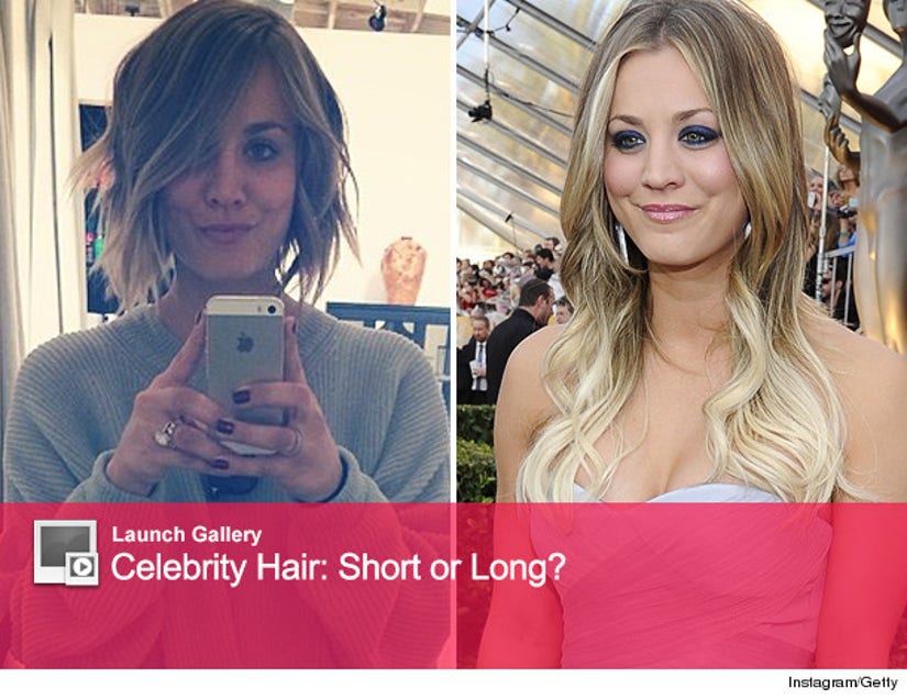 Kaley Cuoco Chops Her Hair For Real This Time