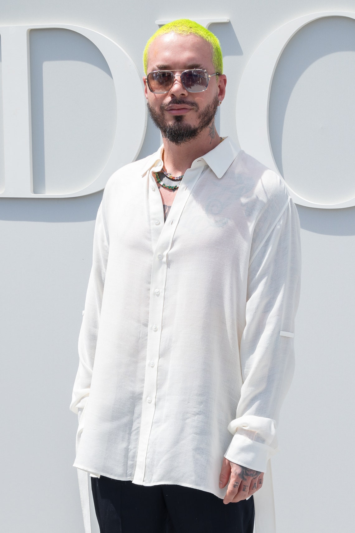 J Balvin attending the Louis Vuitton Menswear Spring Summer 2020