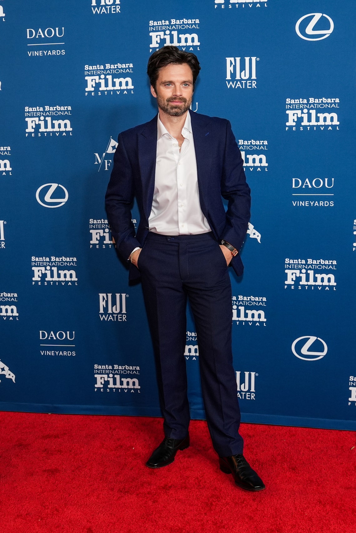 Sebastian Stan attends DAOU Vineyards At The Virtuosos Award - 40th Annual Santa Barbara International Film Festival at The Arlington Theatre on February 9, 2025 in Santa Barbara, California