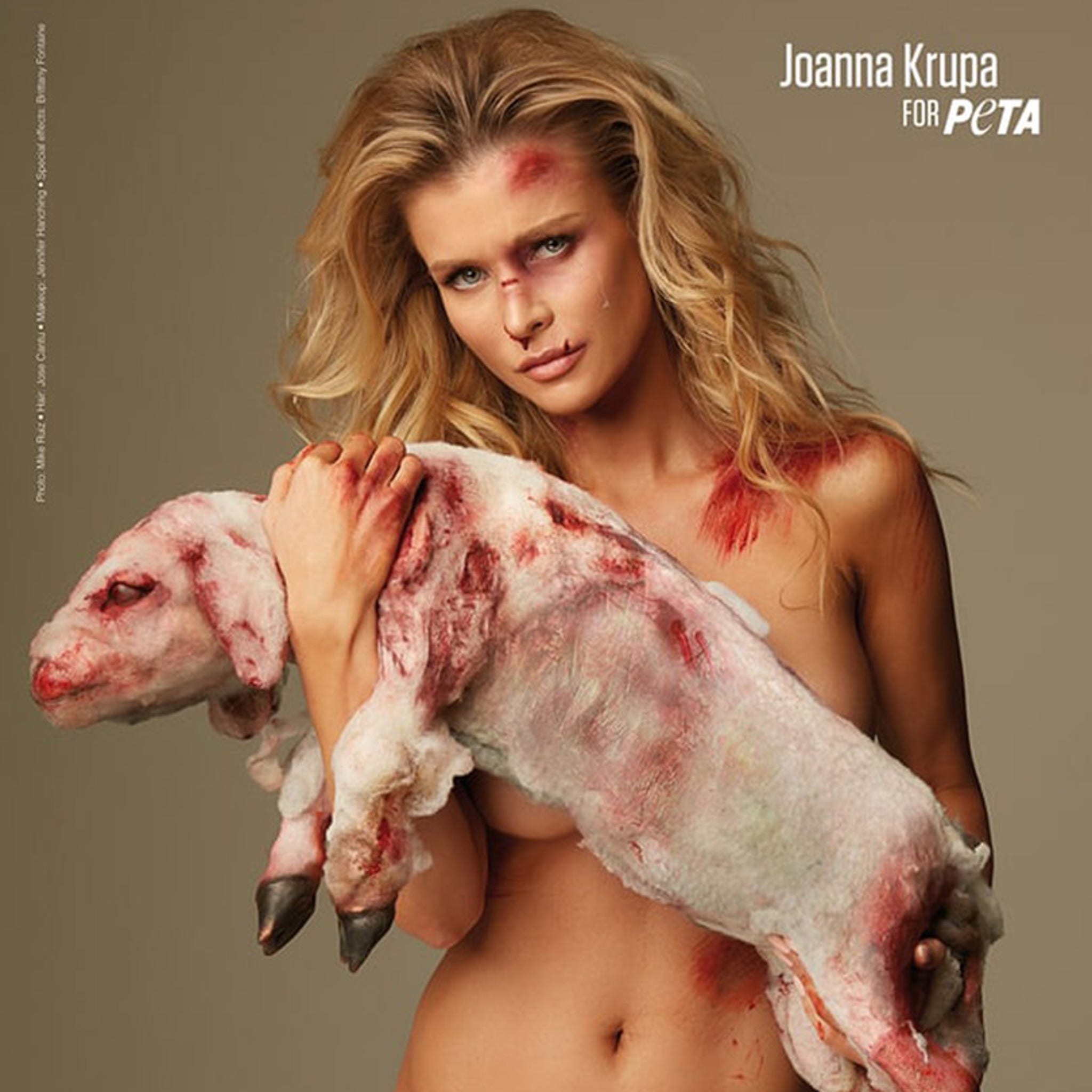 Joanna Krupa Goes Completely Naked For Graphic PETA Ad