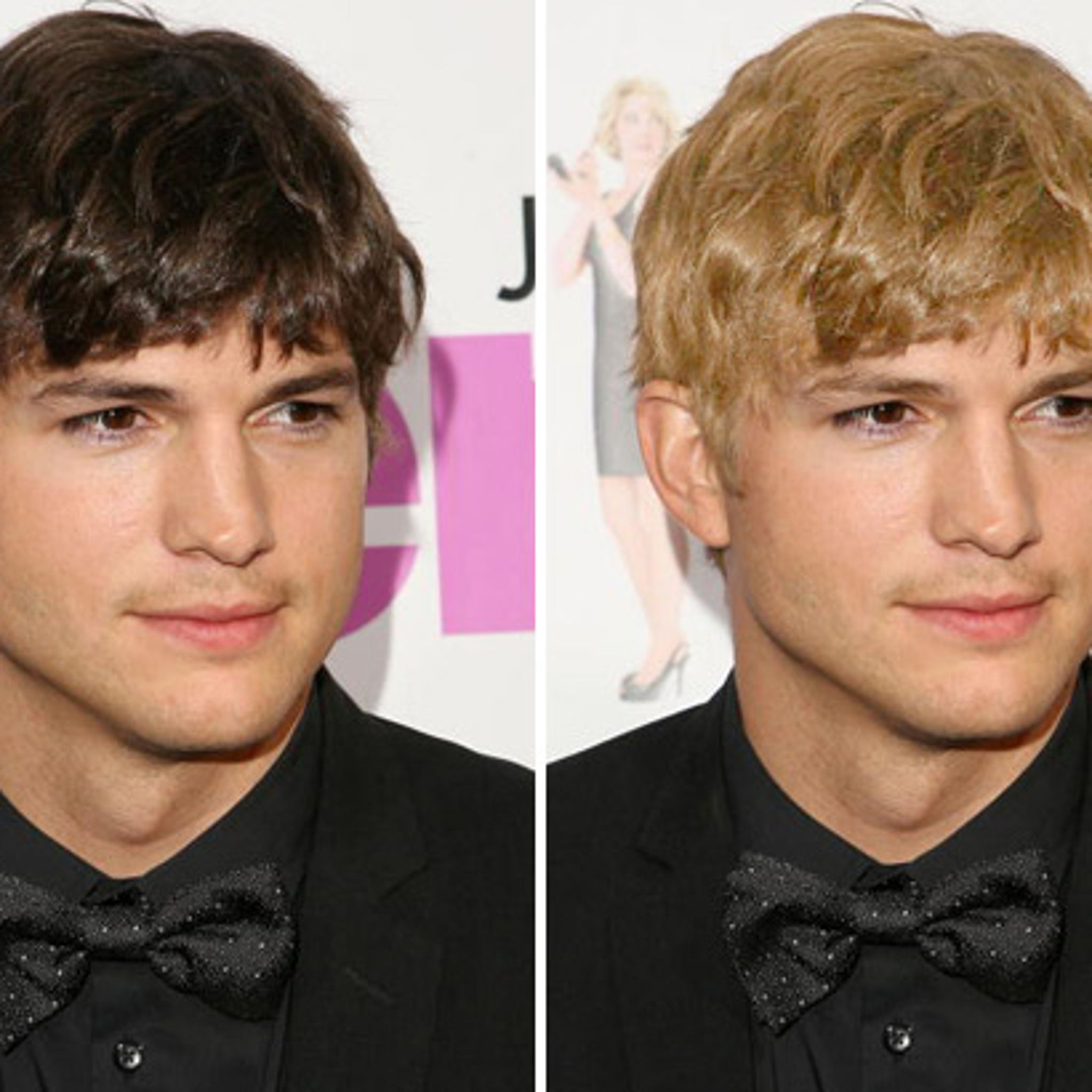 Ashton Kutcher In a Hair allel Universe