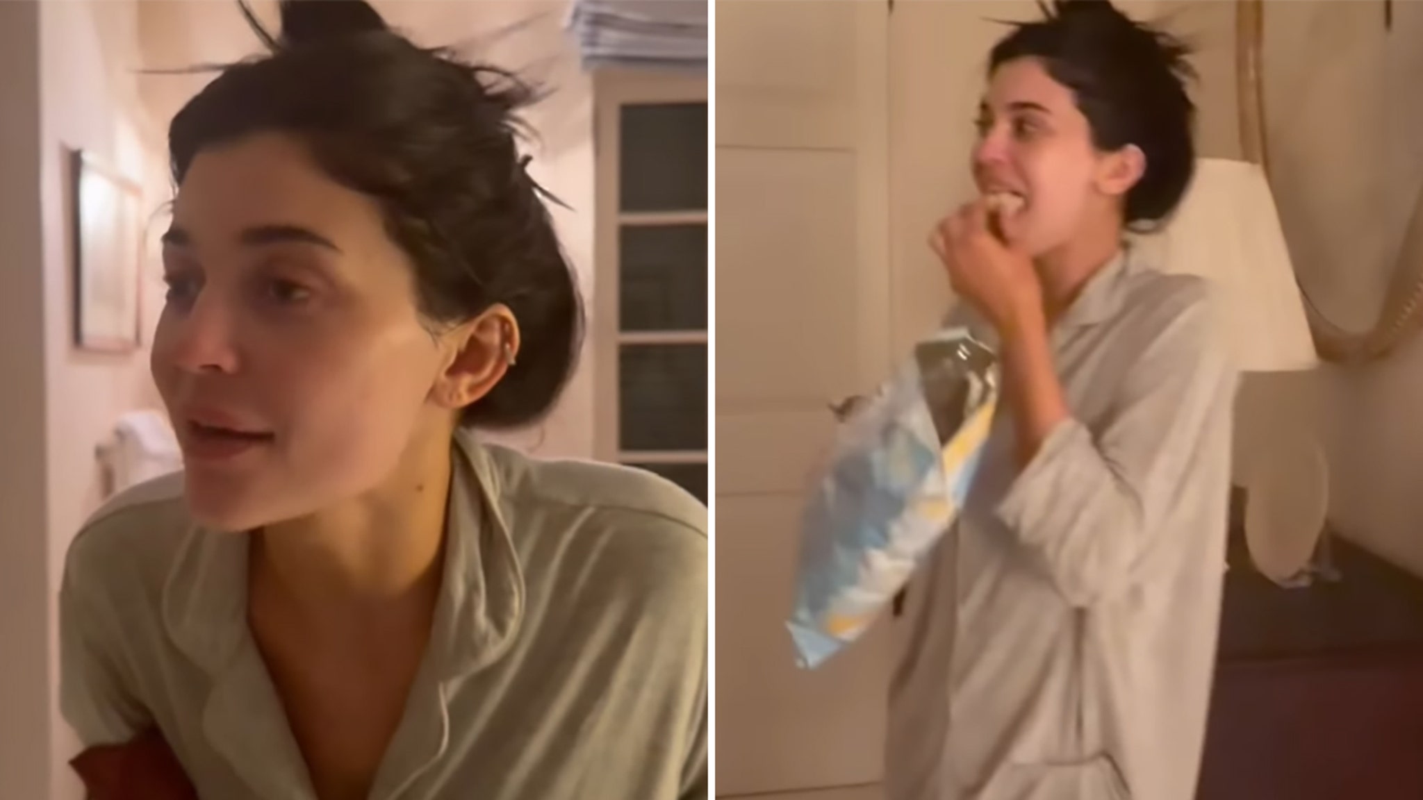 Kylie Jenner Keeps It Real with Hilarious Drunk 'Sharing Is Not Caring' Clip Hoarding Chips from Her Friends