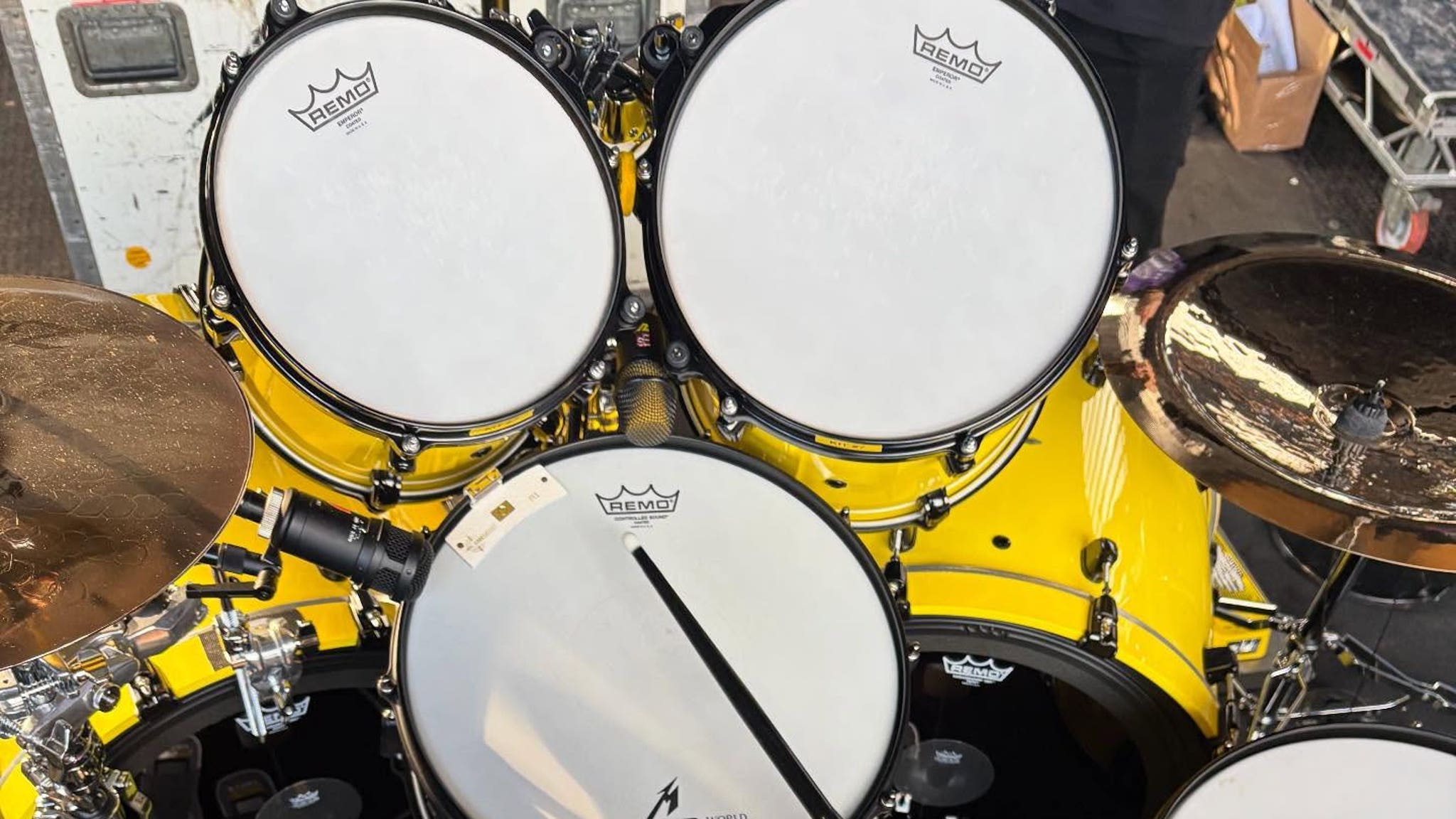 Travis Barker & Kourtney Kardashian's Son Rocky Plays Drums In Latest Photo