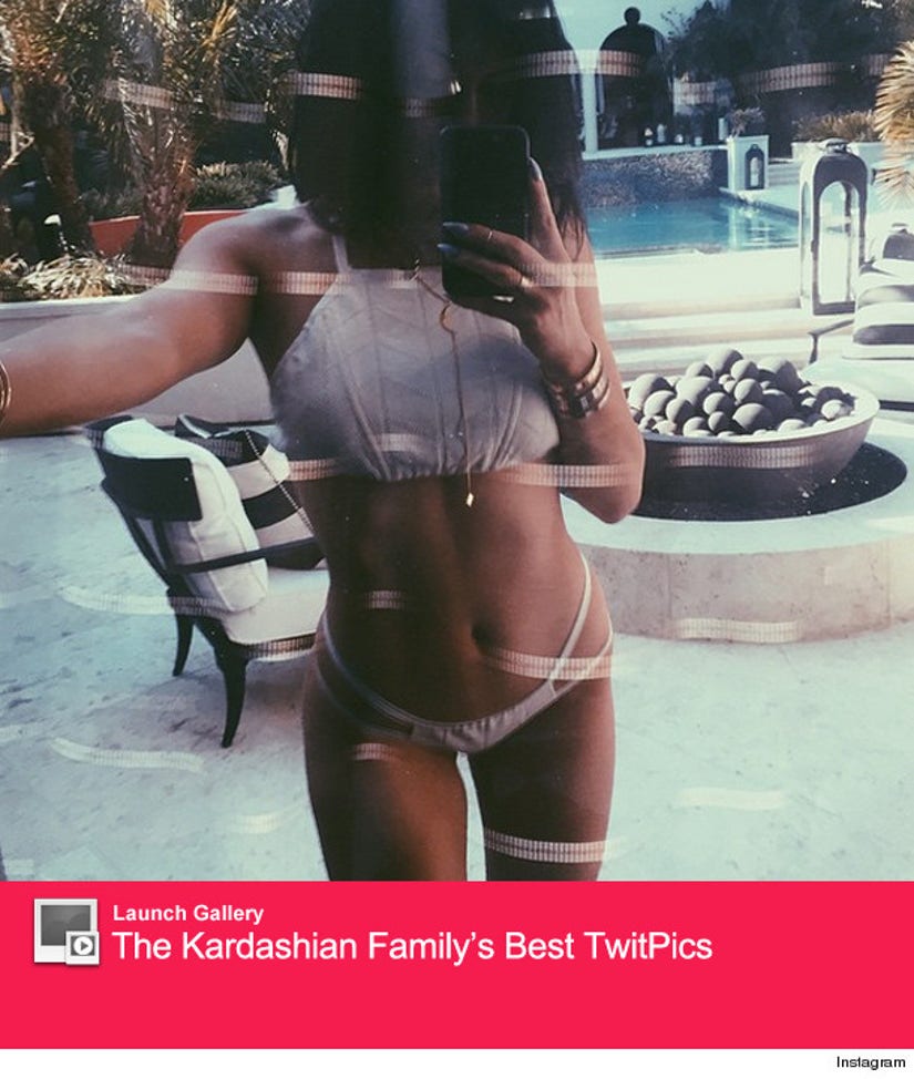 Kylie Jenner Poses in Red String Bikini on Instagram