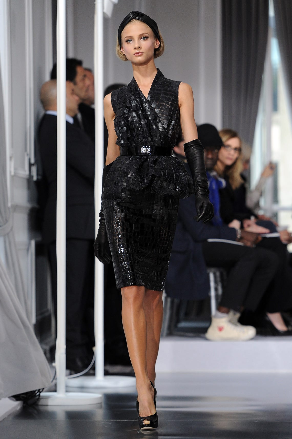 A model walks the runway during the Dior Haute Couture Spring