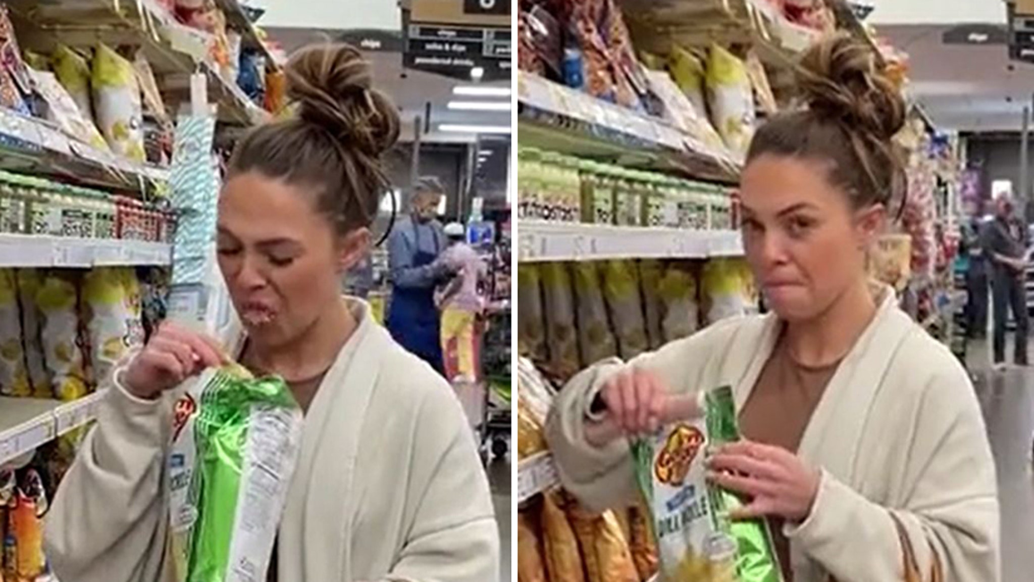 Video Shows Woman Spitting Chips Back Into Bag And Resealing It In 