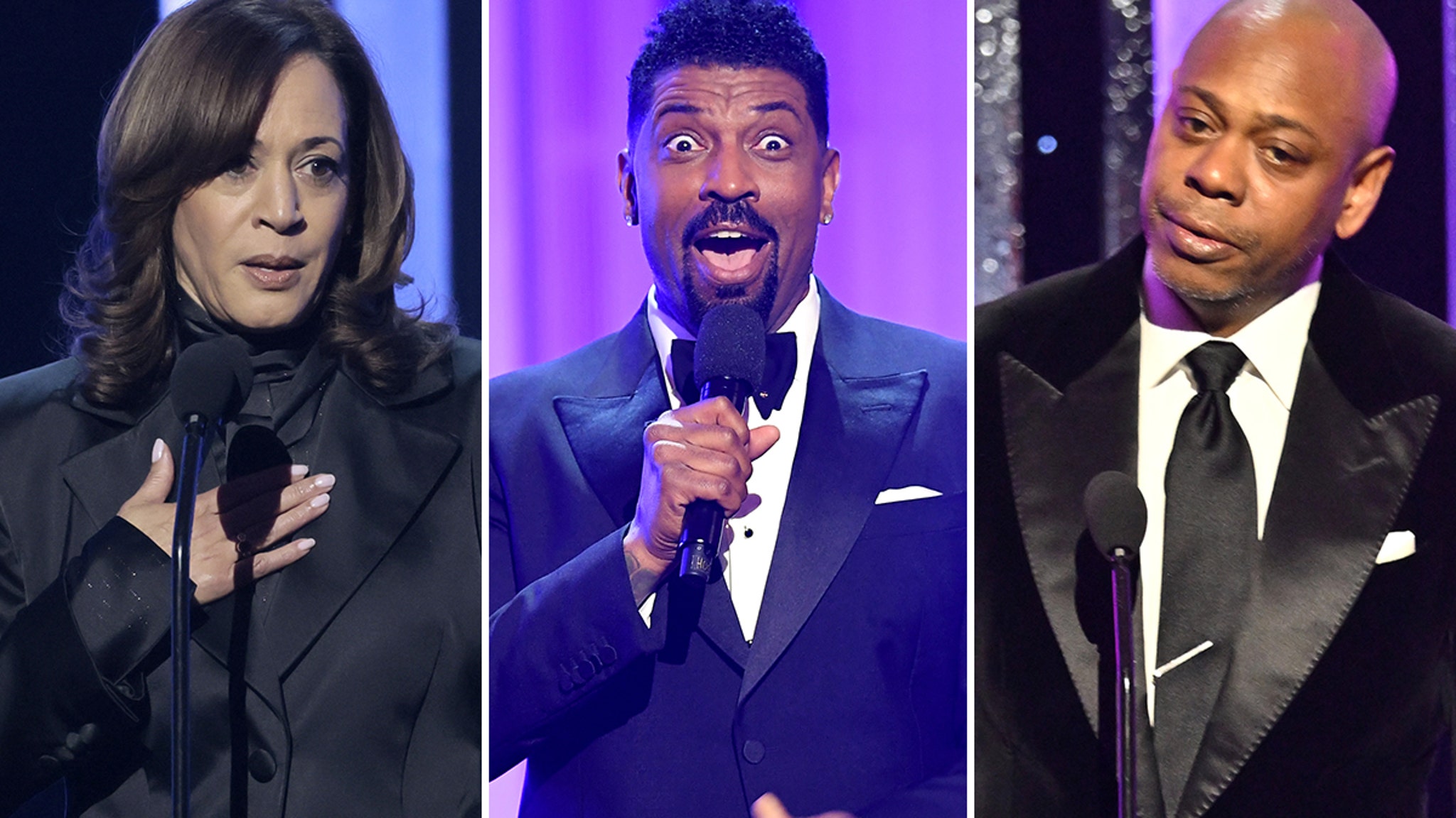 Dave Chappelle、Kamala HarrisはNAACP Image Awardsで「困難な時代」を話します、Deon Cole Blasts Ye